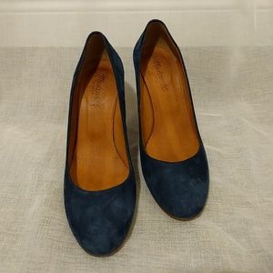 Madewell The Frankie Pumps in Blue Suede Sz 7.5